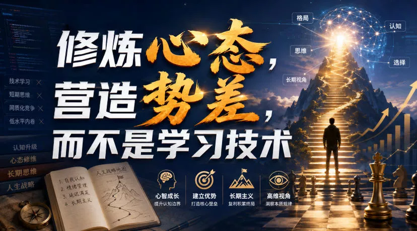 付费文章：修炼心态，营造势差，而不是学习技术-奇点库