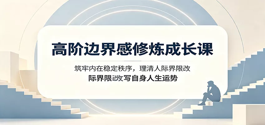 高阶边界感修炼成长课：筑牢内在稳定秩序，理清人际界限改写自身人生运势-奇点库