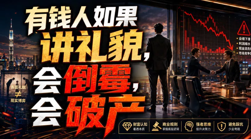 付费文章：有钱人如果讲礼貌，会倒霉，会破产-奇点库