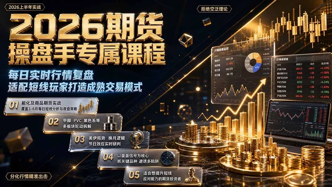 2026期货操盘手专属课程-更新8月，每日实时行情复盘，适配短线玩家打造成熟交易模式-奇点库