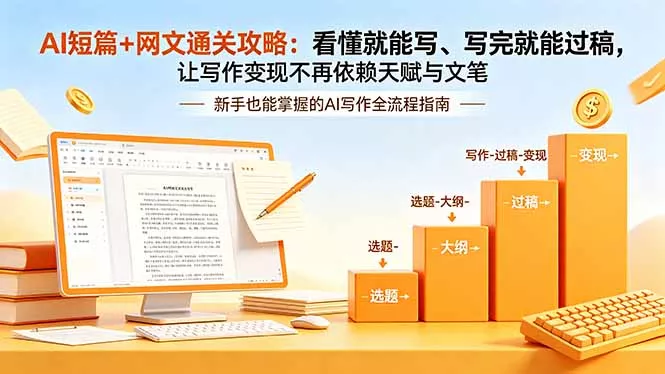 AI短篇+网文通关攻略-更新：看懂就能写、写完就能过稿，让写作变现不再依赖天赋与文笔-奇点库