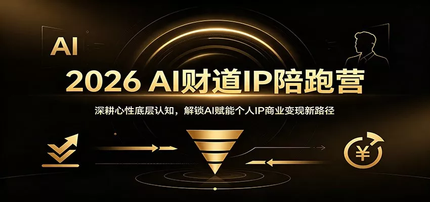 2026 AI财道IP陪跑营：深耕心性底层认知，解锁AI赋能个人IP商业变现新路径-奇点库