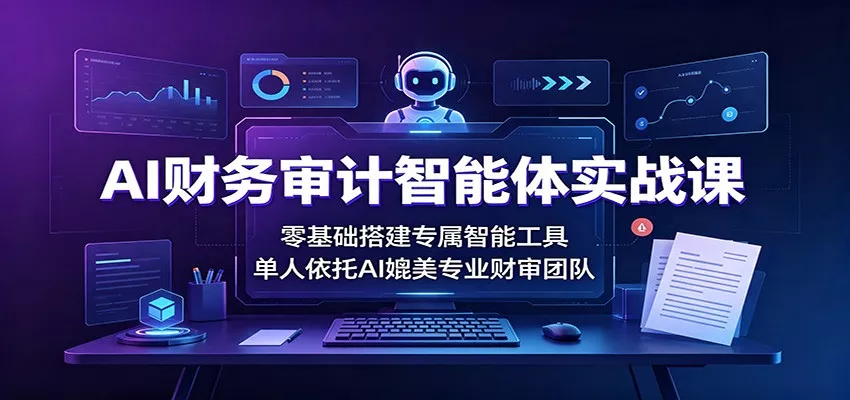 AI财务审计智能体实战课：零基础搭建专属智能工具，单人依托AI媲美专业财审团队-奇点库