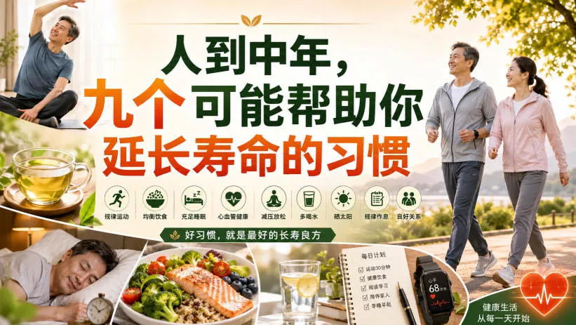 付费文章：人到中年，九个可能帮助你延长寿命的习惯-奇点库
