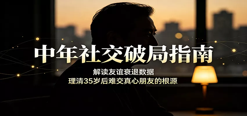 中年社交破局指南：解读友谊衰退数据，理清35岁后难交真心朋友的根源-奇点库