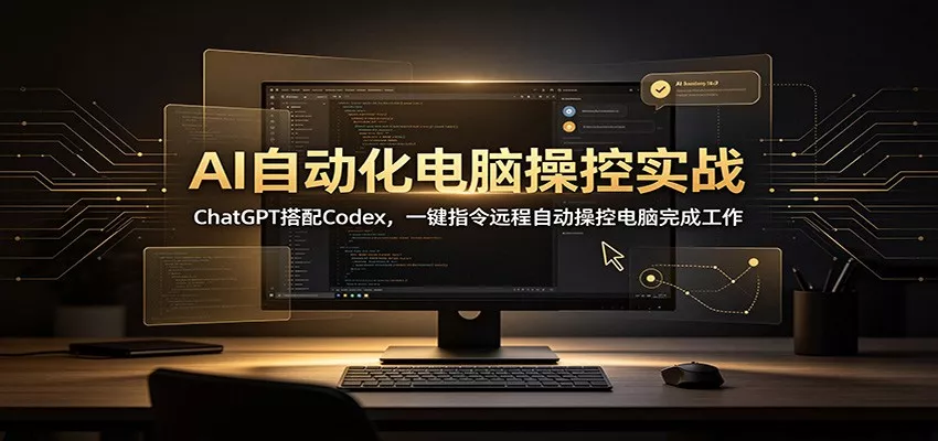 AI自动化电脑操控实战：ChatGPT搭配Codex，一键指令远程自动操控电脑完成工作-奇点库