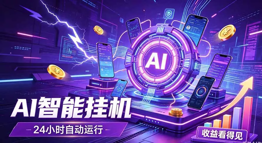AI智能广告挂机，躺赚新模式 设备托管运行，解放双手持续变现-奇点库