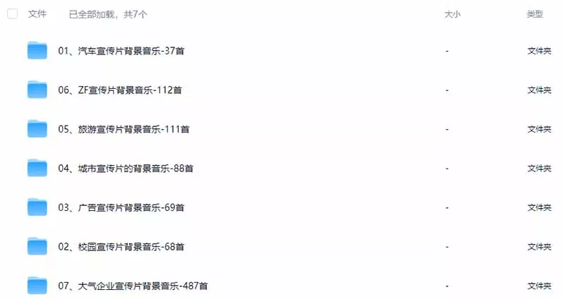 图片[3]-某宝付费购买，常用6G音效合集！970+首宣传片背景音乐，无版权可商用大气素材，分类清晰，高质量内容-奇点库