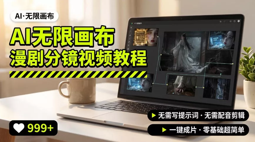 AI无限画布制作爆款漫剧分镜视频搭建教程，无需写脚本，无需制作音频，一键制作超简单-奇点库