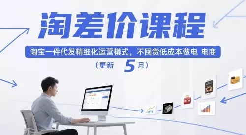 淘差价课程，淘宝一件代发精细化运营模式，不囤货低成本做电商(更新26年8月)-奇点库