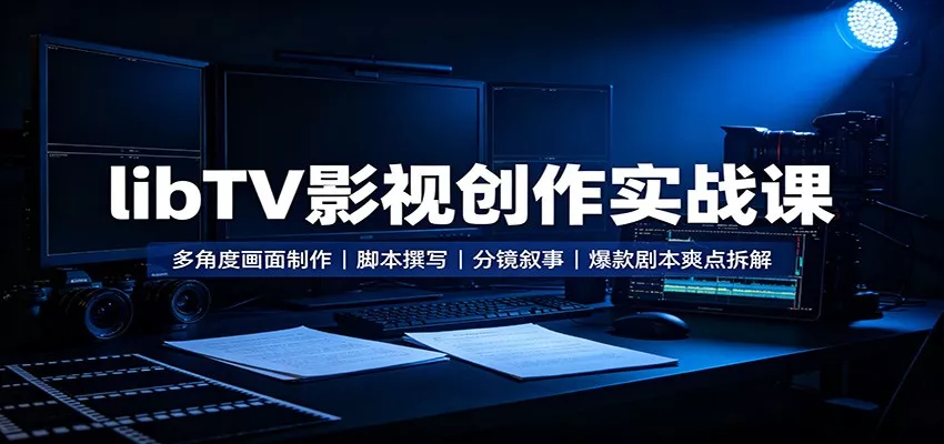libTV影视创作实战课：多角度画面制作，脚本撰写，分镜叙事，爆款剧本爽点拆解-奇点库