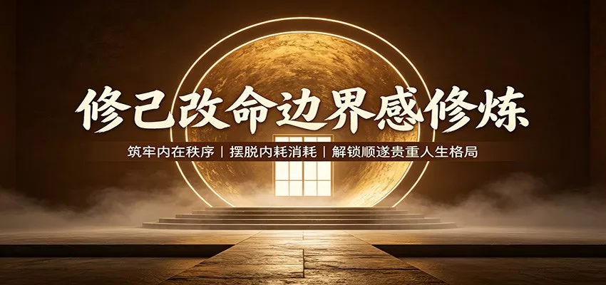 修己改命边界感修炼：筑牢内在秩序，摆脱内耗消耗，解锁顺遂贵重人生格局-奇点库