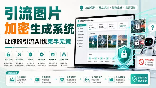 引流图片加密生成系统，让你的引流AI也束手无策-奇点库