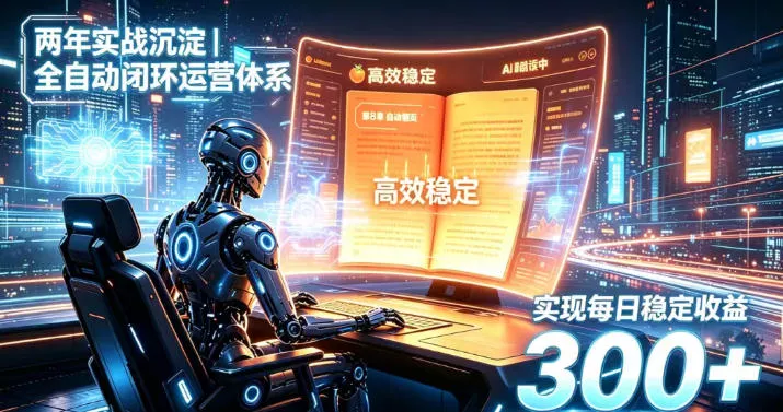 两年实战沉淀｜全自动闭环运营体系，实现每日稳定收益300+【揭秘】-奇点库