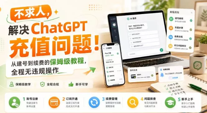 不求人，解决ChatGPT充值问题！从建号到续费的保姆级教程，全程无违规操作-奇点库