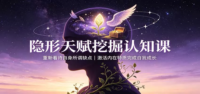隐形天赋挖掘认知课：重新看待自身所谓缺点，激活内在特质完成自我成长-奇点库