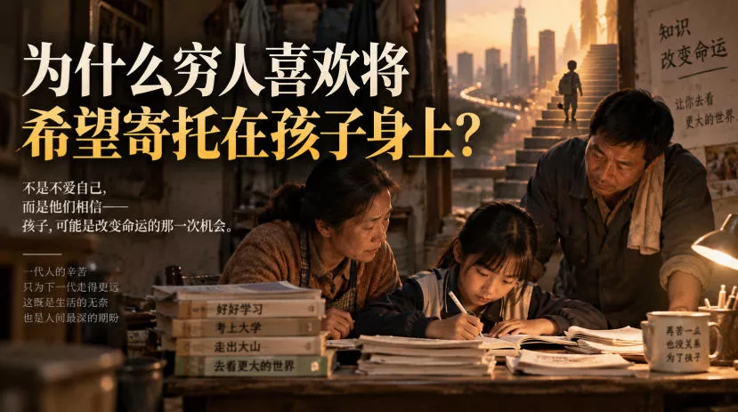 某社群精品文章：为什么穷人喜欢将希望寄托在孩子身上？-奇点库