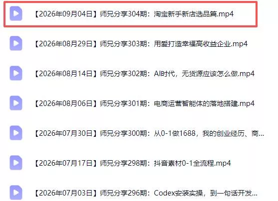 （20347期）电商圈多年实战干货-更新2026：多位资深师兄实战干货/覆盖全域平台，中小卖家可复制的盈利指南