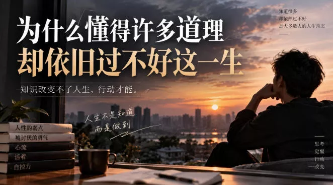 某社群精选文：为什么懂得许多道理却依旧过不好这一生？-奇点库
