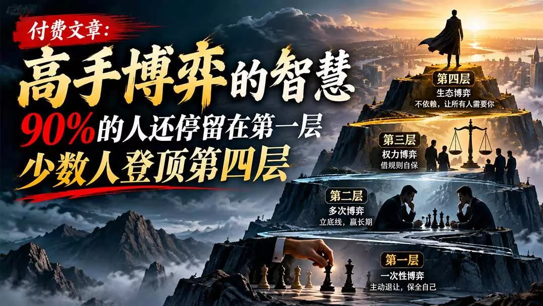 （20628期）【无水印】付费文章：高手博弈的智慧，90%的人还停留在第一层，少数人登顶第四层