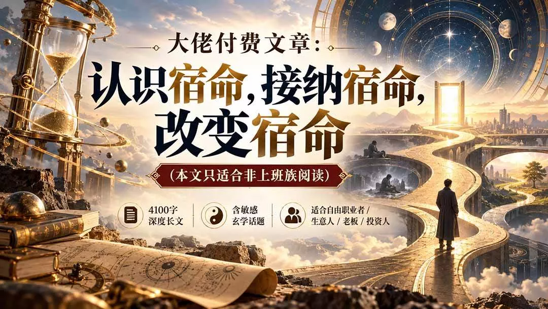 （20673期）【无水印】大佬付费文章：认识宿命，接纳宿命，改变宿命（本文只适合非上班族阅读）-奇点库
