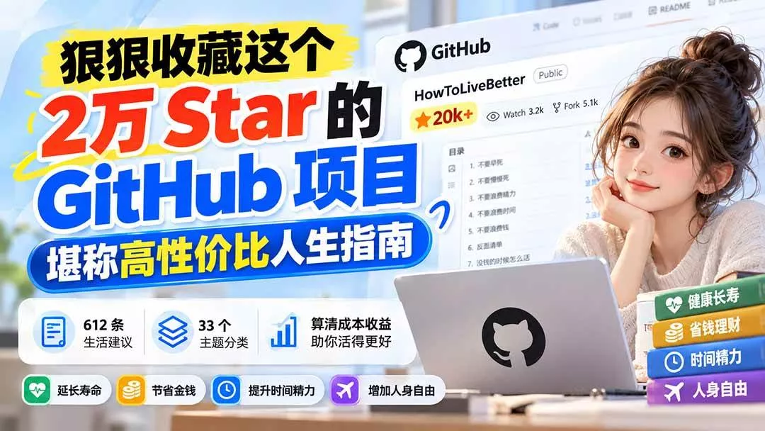 （20726期）狠狠收藏这个 2 万 Star 的 GitHub 项目，堪称高性价比人生指南。-奇点库