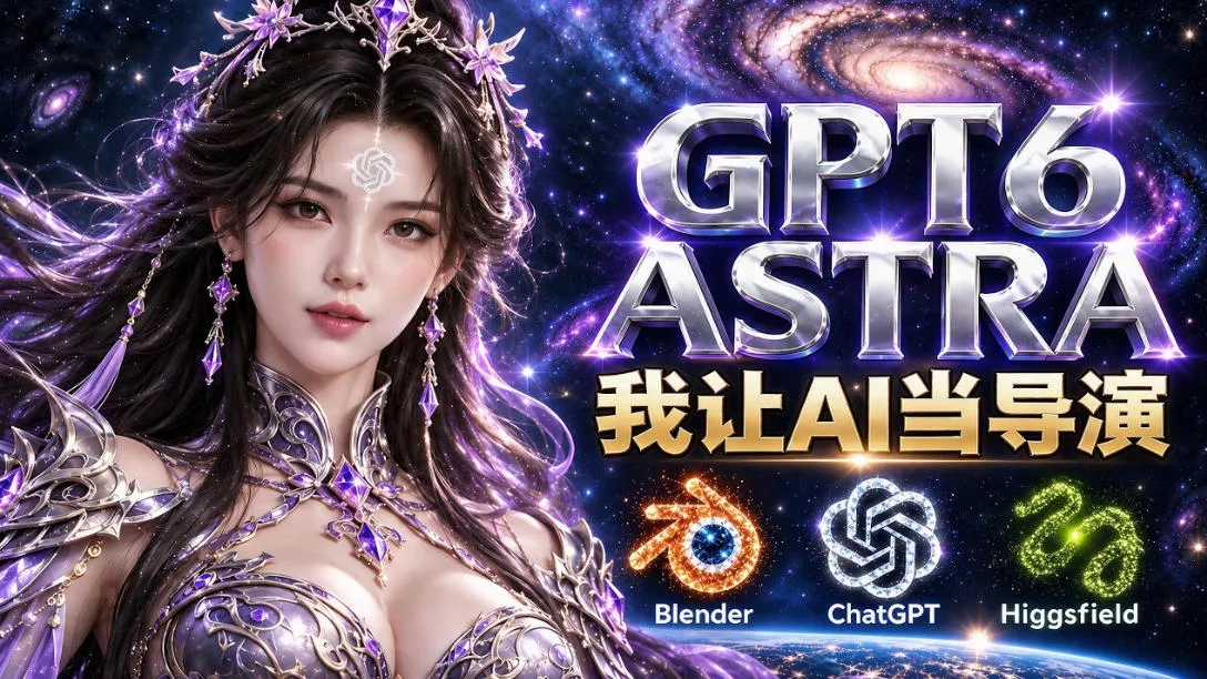让GPT-6 Astra当导演！Higgsfield和Blender实战打造30秒玄幻精准运镜短片！-奇点库