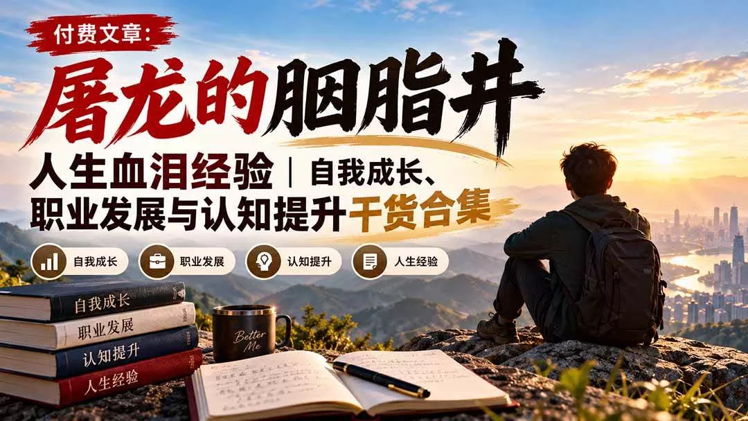 （20943期）付费文章：屠龙的胭脂井人生血泪经验｜自我成长、职业发展与认知提升干货合集-奇点库