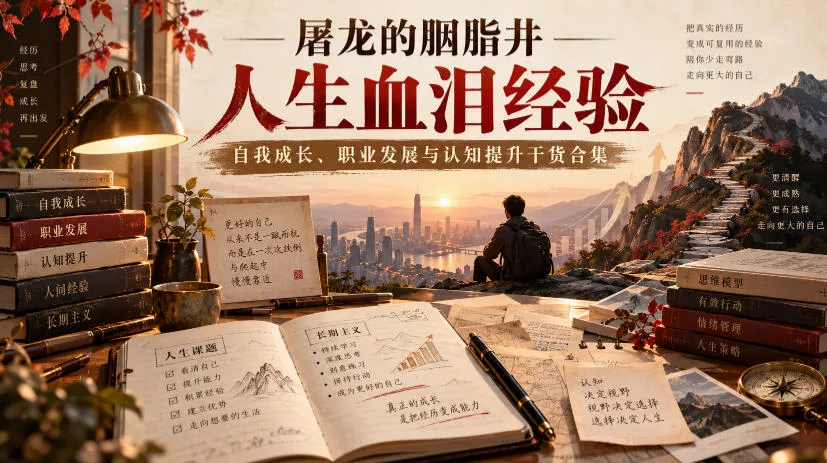 屠龙的胭脂井人生血泪经验｜自我成长、职业发展与认知提升干货合集【文档】-奇点库